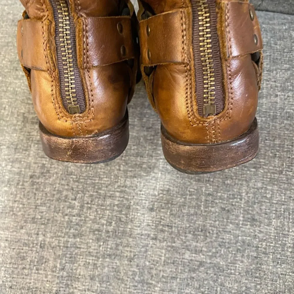 Frye Phillip Harness Tall Brown Boots Women’s Size 6.5